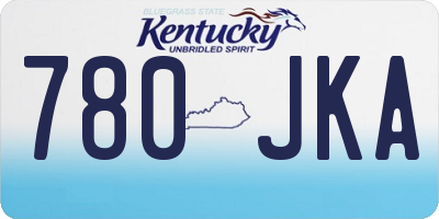 KY license plate 780JKA