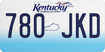 KY license plate 780JKD