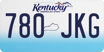 KY license plate 780JKG