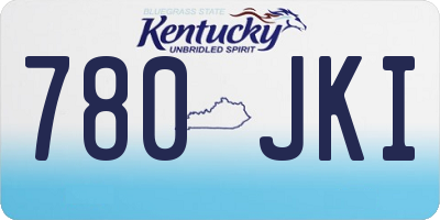 KY license plate 780JKI