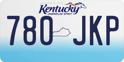 KY license plate 780JKP