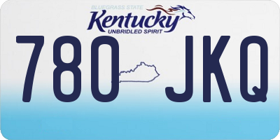 KY license plate 780JKQ