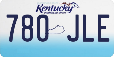 KY license plate 780JLE