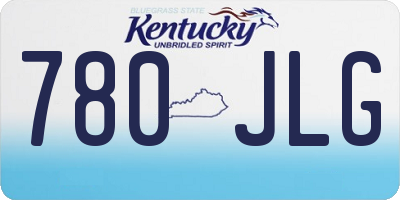 KY license plate 780JLG