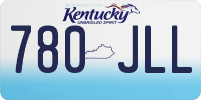 KY license plate 780JLL