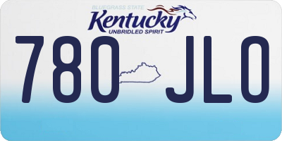KY license plate 780JLO