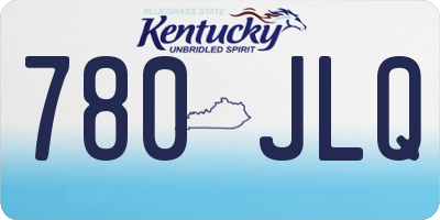 KY license plate 780JLQ
