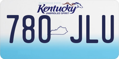 KY license plate 780JLU