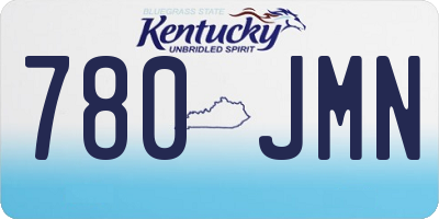 KY license plate 780JMN