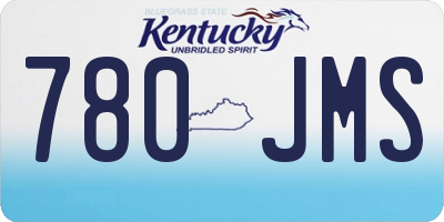 KY license plate 780JMS