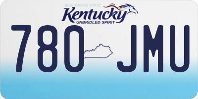 KY license plate 780JMU