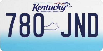 KY license plate 780JND