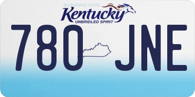 KY license plate 780JNE