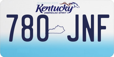 KY license plate 780JNF
