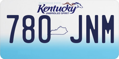 KY license plate 780JNM