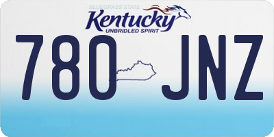 KY license plate 780JNZ