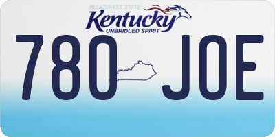 KY license plate 780JOE