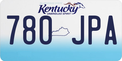 KY license plate 780JPA