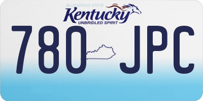 KY license plate 780JPC