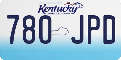 KY license plate 780JPD