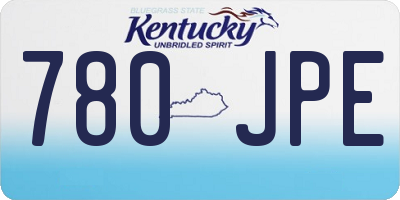KY license plate 780JPE