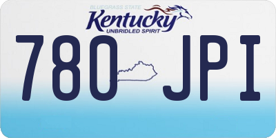 KY license plate 780JPI