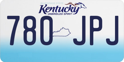 KY license plate 780JPJ