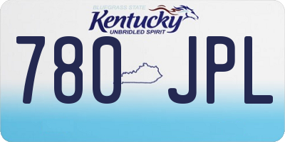 KY license plate 780JPL