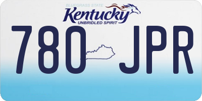 KY license plate 780JPR