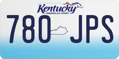 KY license plate 780JPS