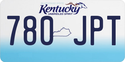 KY license plate 780JPT