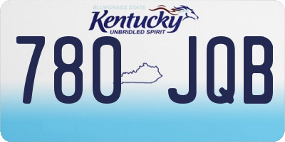 KY license plate 780JQB