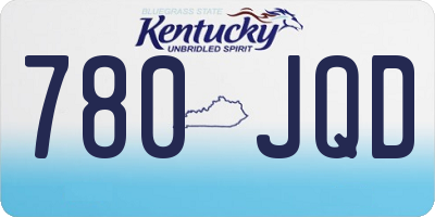 KY license plate 780JQD
