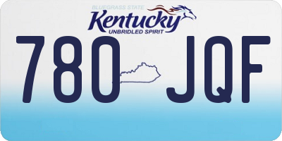 KY license plate 780JQF