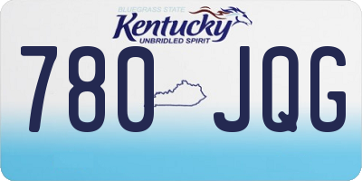 KY license plate 780JQG