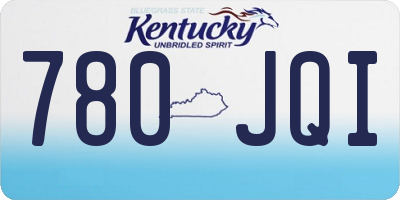 KY license plate 780JQI