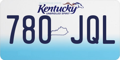 KY license plate 780JQL