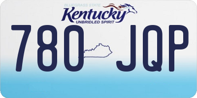 KY license plate 780JQP