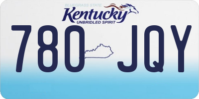 KY license plate 780JQY