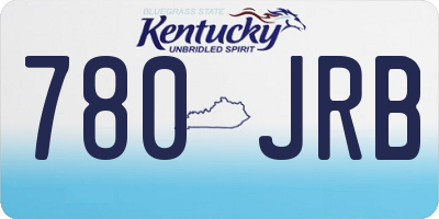 KY license plate 780JRB