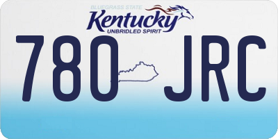 KY license plate 780JRC