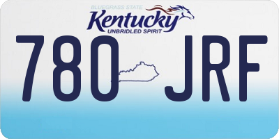 KY license plate 780JRF