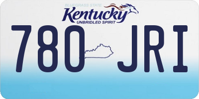 KY license plate 780JRI