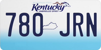 KY license plate 780JRN