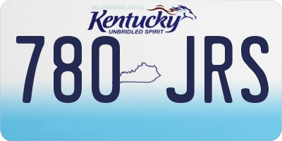 KY license plate 780JRS