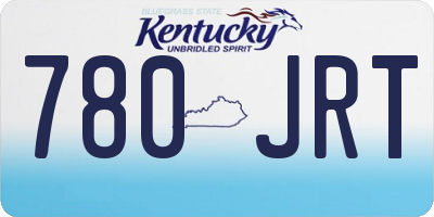 KY license plate 780JRT