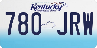 KY license plate 780JRW