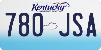 KY license plate 780JSA