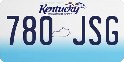 KY license plate 780JSG