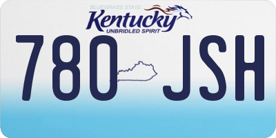 KY license plate 780JSH